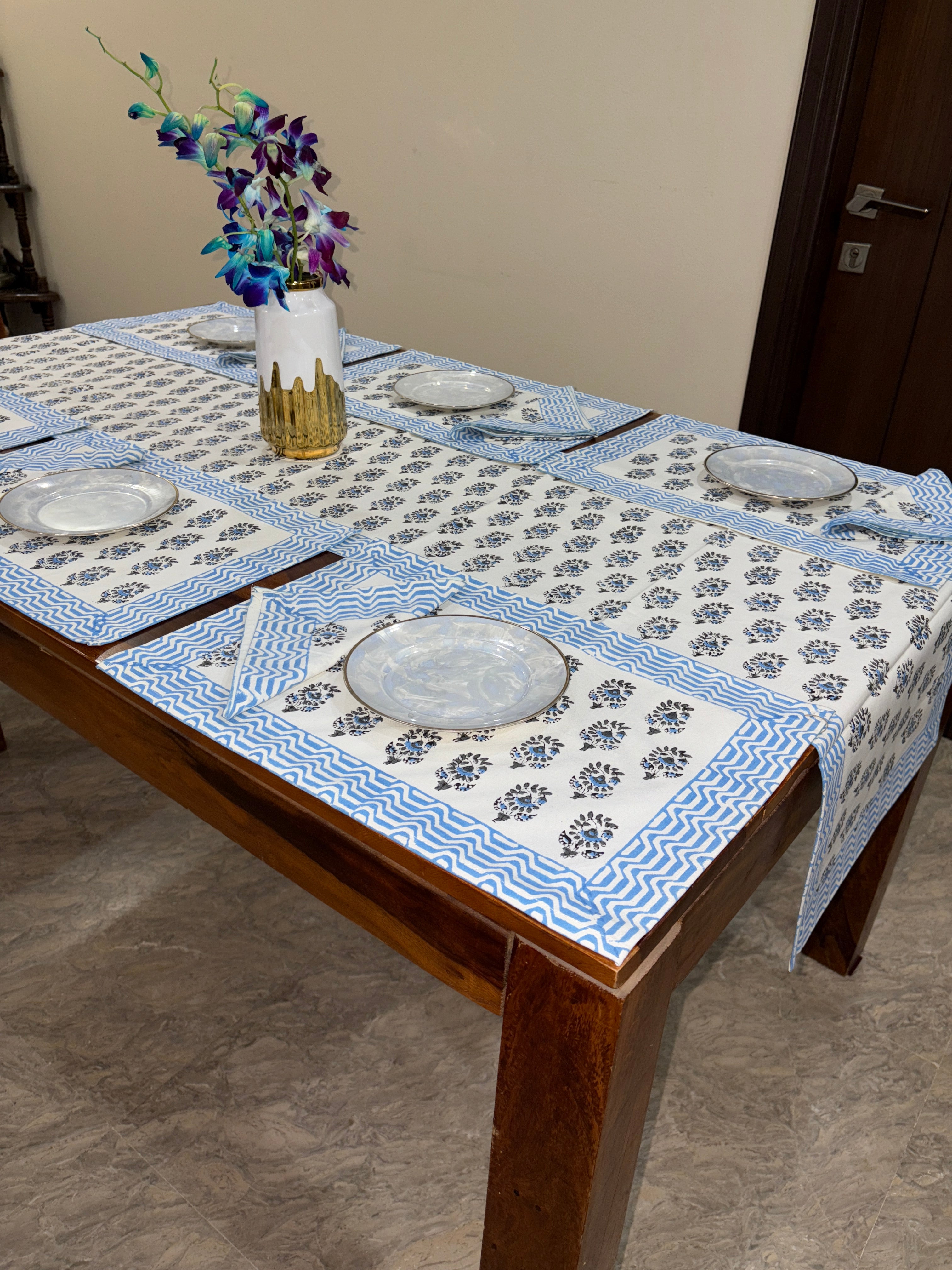 Light Blue with florals (S2)