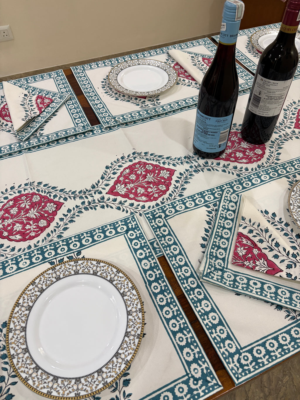 Green and Maroon Floral (S16)