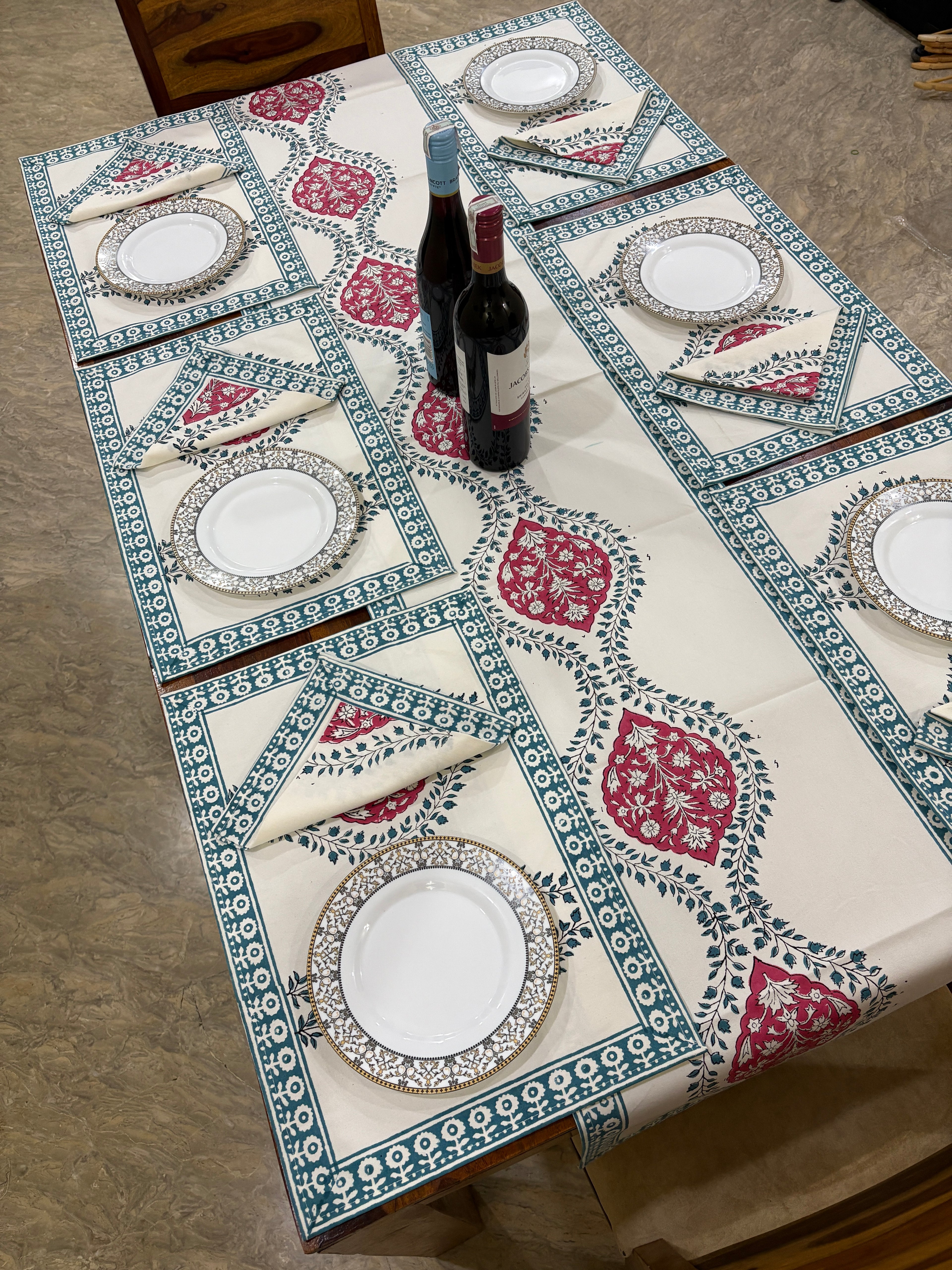 Green and Maroon Floral (S16)