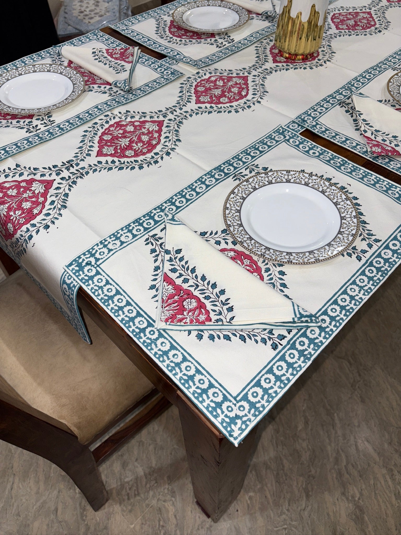 Blue and Maroon Florals (S6)