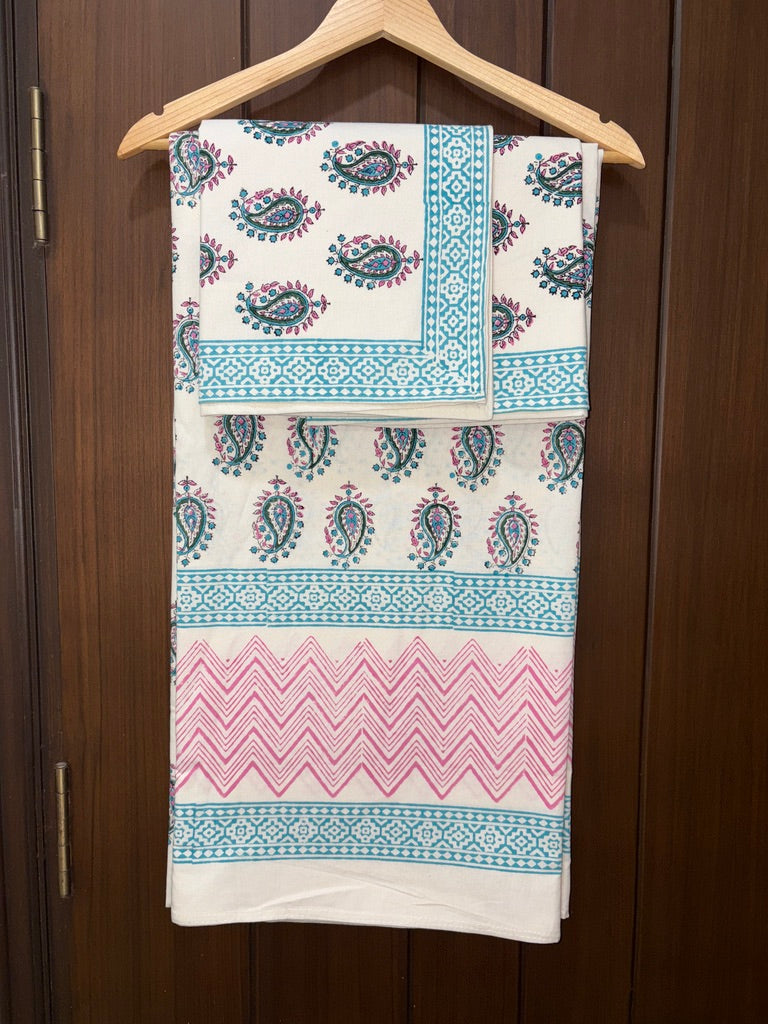 Multicolour premium double bedsheet 108x108 (B22)