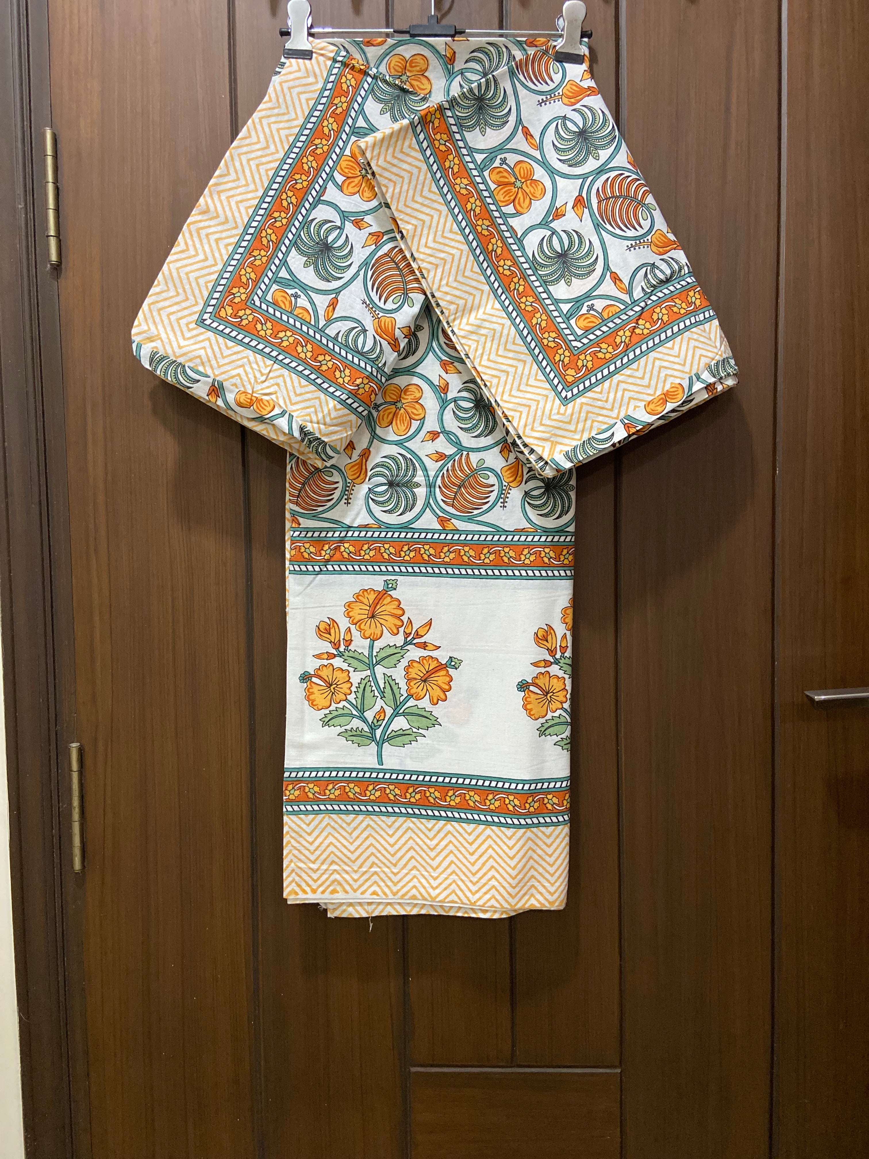 Handblocked single bedsheet 60x90 (B46)