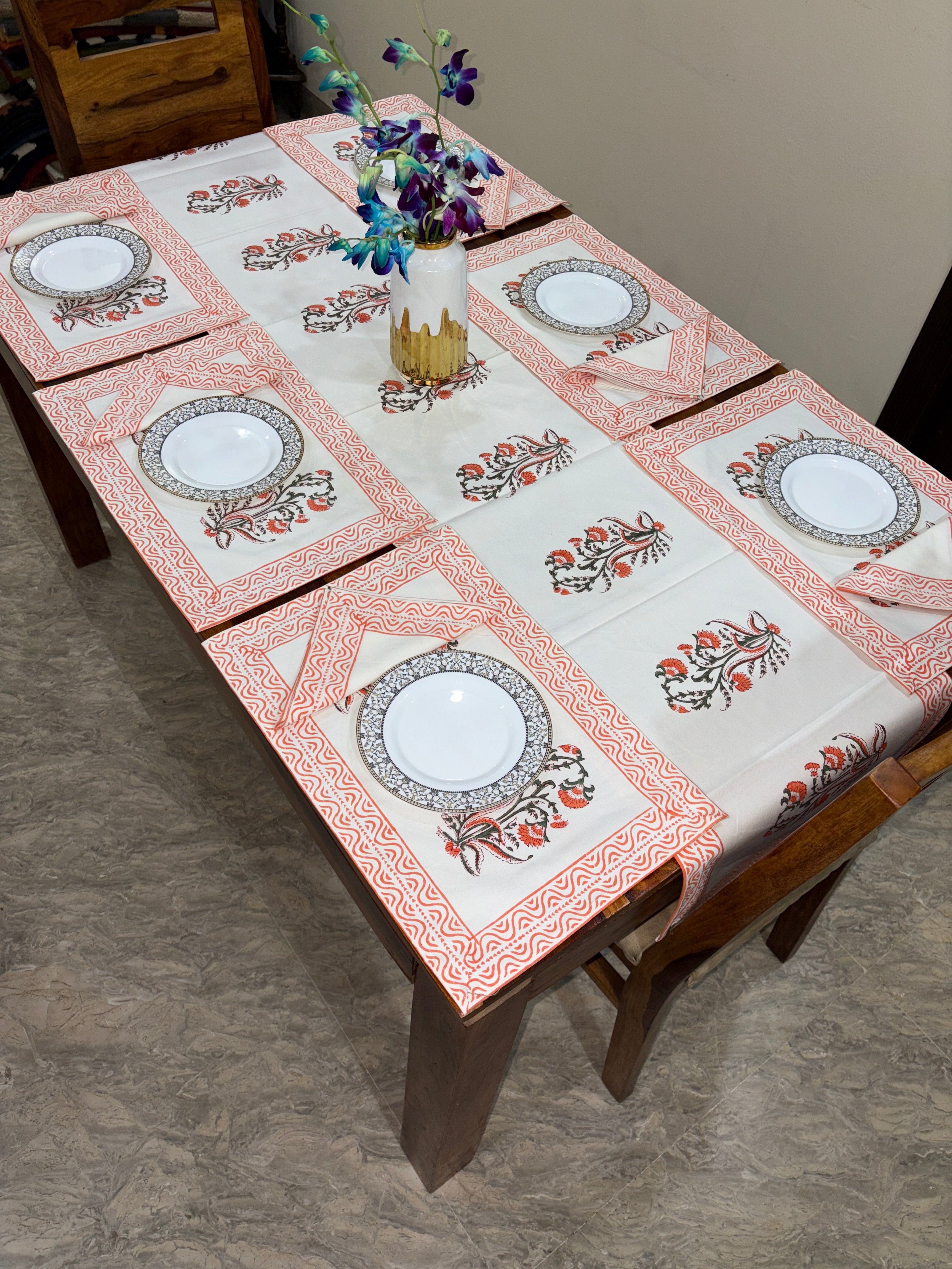 Light orange with florals (S3)