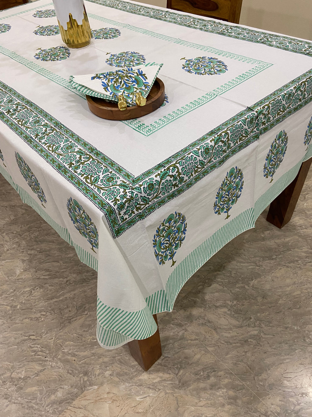 Green and blue floral patterns (S25)