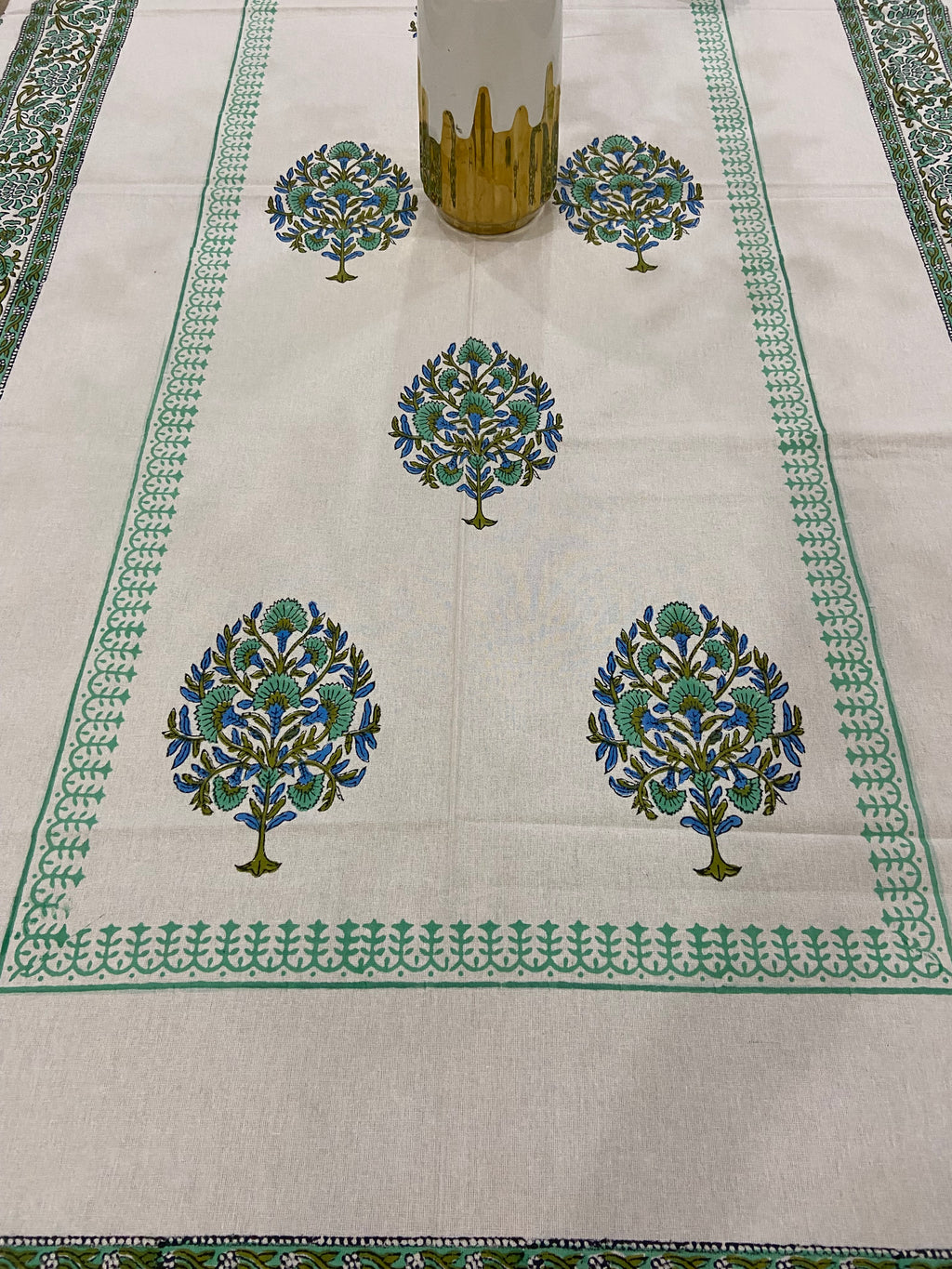 Green and blue floral patterns (S25)